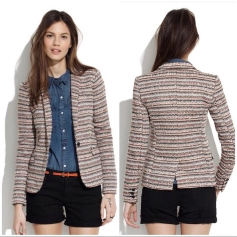 MADEWELL Tailored Crossweave Tweed Blazer 4